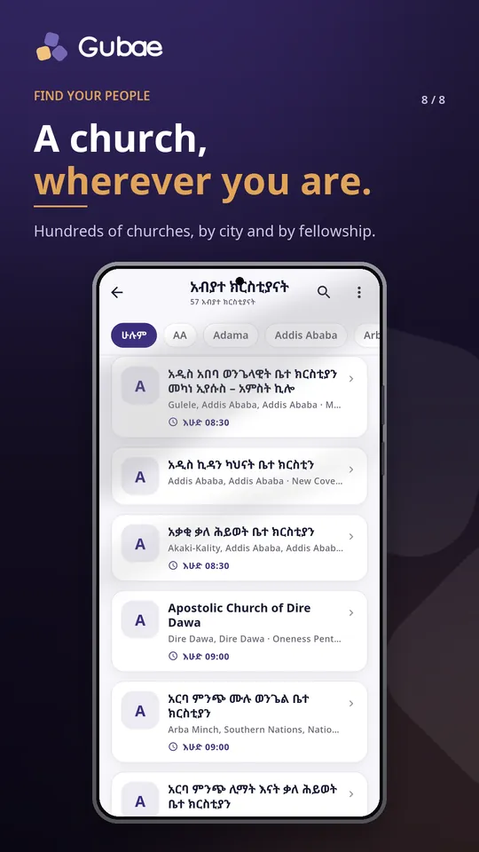 A directory of churches
